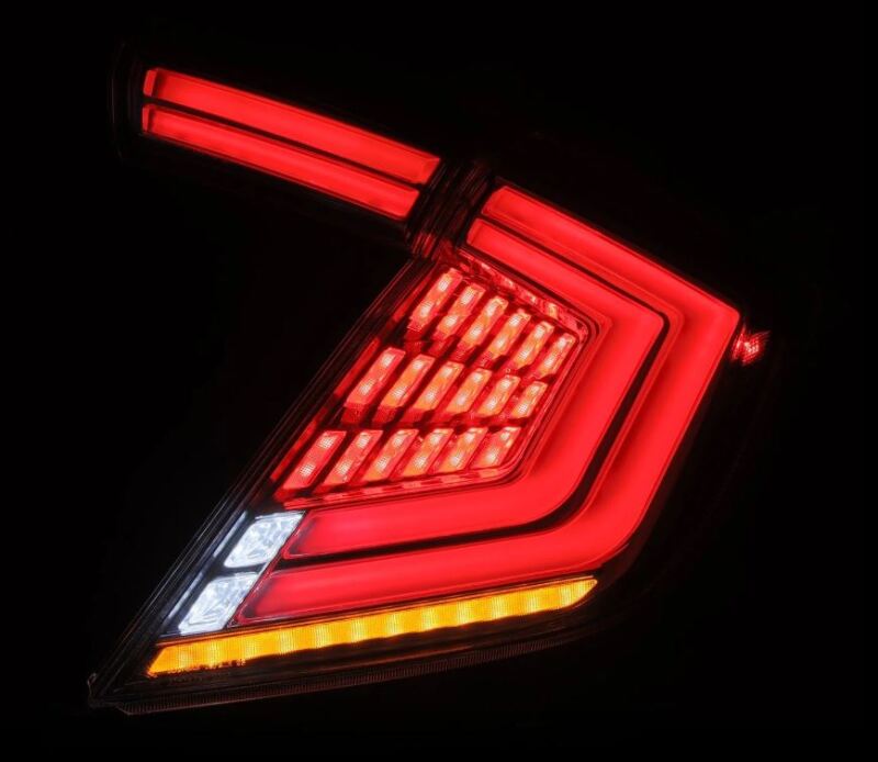 AlphaRex 16-21 Honda Civic Hatchback / Type-R FK8 Nova-Series LED Tail Lights (Pair) - Clear - 676030