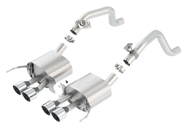 Borla 2014 Chevy Corvette C7 w/ AFM w/o NPP Atak Rear Section Exhaust Quad Rd Rl IC Tips - 11863