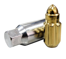 Load image into Gallery viewer, NRG 500 Series M12 X 1.5 Bullet Shape Steel Lug Nut Set - 21 Pc w/Lock Key - Chrome Gold - LN-LS500CG-21