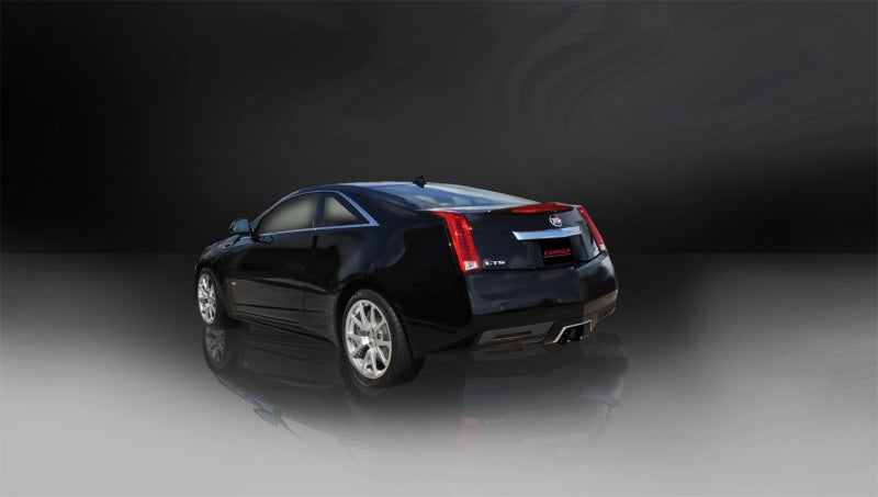 Corsa 2011-2015 Cadillac CTS Coupe V 6.2L V8 Black Sport Axle-Back Exhaust - 14942BLK
