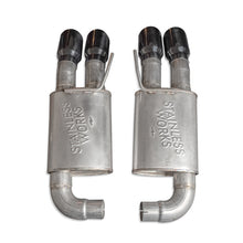 Load image into Gallery viewer, Stainless Works 18-21 Mustang GT Axle Back Legend Exhaust - Black Tips - M18ABLB
