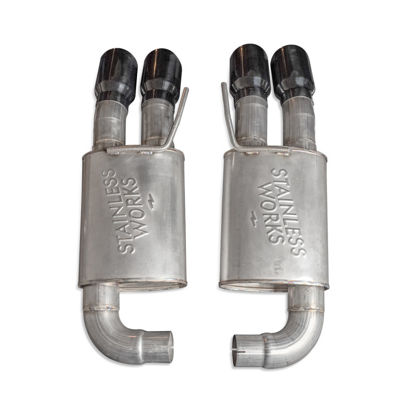 Stainless Works 18-21 Mustang GT Axle Back Legend Exhaust - Black Tips - M18ABLB