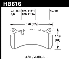 Load image into Gallery viewer, Hawk 08-09 Lexus IS-F Performance Ceramic Street Front Brake Pads - HB616Z.607