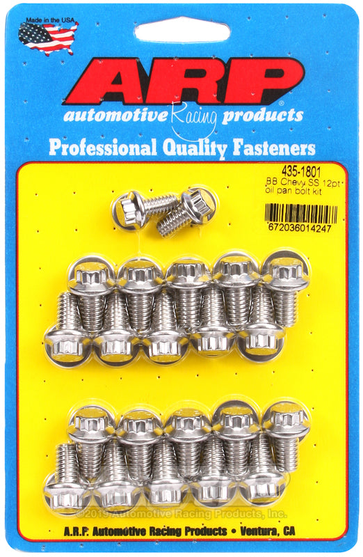 ARP BB Chevy SS 12pt Oil Pan Bolt Kit - 435-1801