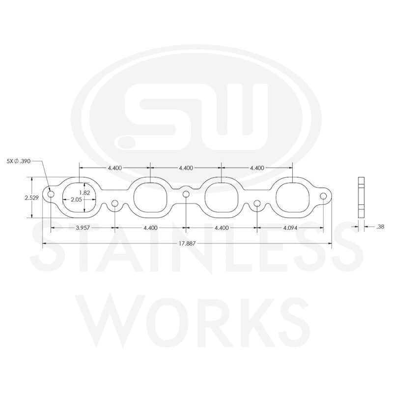 Stainless Works 2014+ Chevrolet LT1/LT4 Port Matched Header 304SS Exhaust Flanges 2in Primaries - HFLT1_200