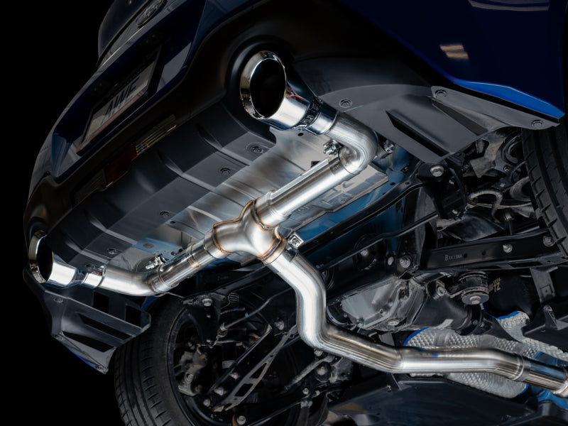 AWE Tuning Subaru BRZ/ Toyota GR86/ Toyota 86 Track Edition Cat-Back Exhaust- Chrome Silver Tips - 3020-32279