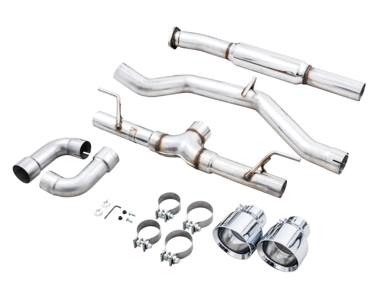 AWE Tuning Subaru BRZ/ Toyota GR86/ Toyota 86 Track Edition Cat-Back Exhaust- Chrome Silver Tips - 3020-32279