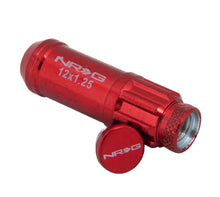 Load image into Gallery viewer, NRG 700 Series M12 X 1.25 Steel Lug Nut w/Dust Cap Cover Set 21 Pc w/Locks &amp; Lock Socket - Red - LN-LS710RD-21