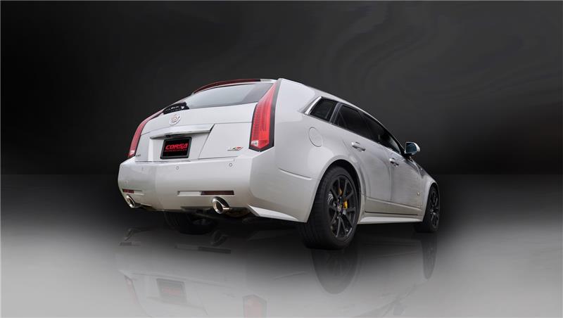 Corsa 2011-2014 Cadillac CTS Wagon V 6.2L V8 Polished Sport Axle-Back Exhaust - 14948