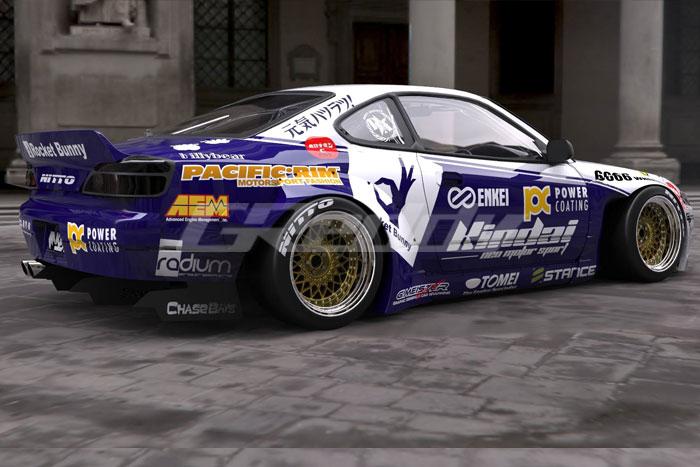 GReddy X Rocket Bunny S15 Rear Fenders for 1999-2002 Nissan Silvia - 17020266