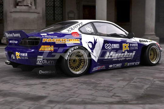 GReddy X Rocket Bunny S15 Rear Fenders for 1999-2002 Nissan Silvia - 17020266