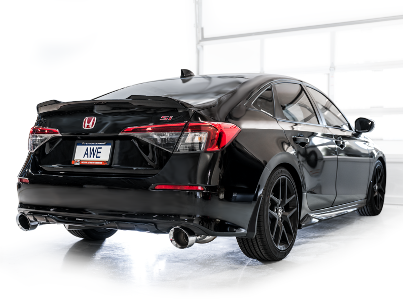 AWE Tuning 22+ Honda Civic Si/Acura Integra Track Edition Cat-Back Exhaust - Dual Chrome Silver Tips - 3020-32331