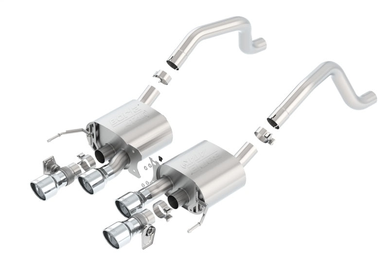 Borla 15 Chevy Corvette C7 ZO6 6.2L w/o AFM w/ NPP ATAK Quad RD RL AC Tips Center Rear Exit Exhaust - 11905