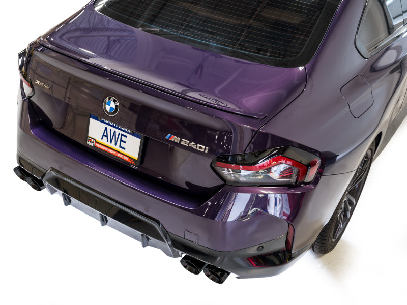 AWE Tuning 22-26 BMW M240i (G42) Track Edition Exhaust - Diamond Black Tips - 3020-43240