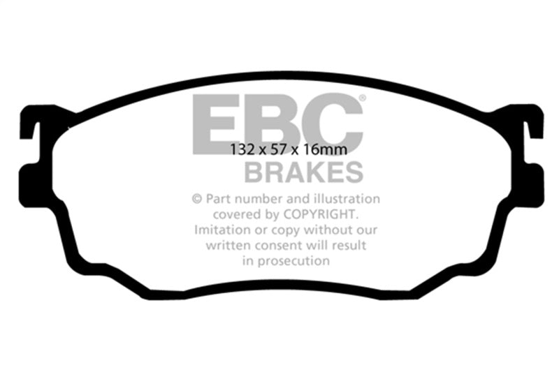 EBC 03-04 Mazda Protege 2.0 Turbo (Mazdaspeed) Yellowstuff Front Brake Pads - DP41411R