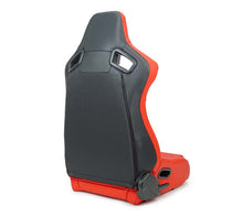 Load image into Gallery viewer, NRG Omega Reclinable Racing Seat (Pair) Red with Black Carbon Vinyl Back - RSC-750RD/BK L/R