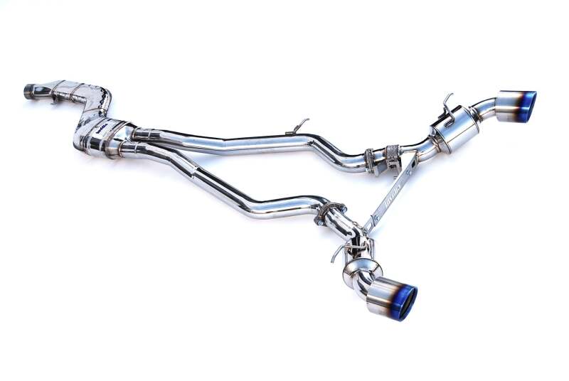 Invidia 2019+ Toyota Supra Dual N1 w/ Valve Rolled Titanium Tip Cat-back Exhaust - HS19TSP4VGD1RT