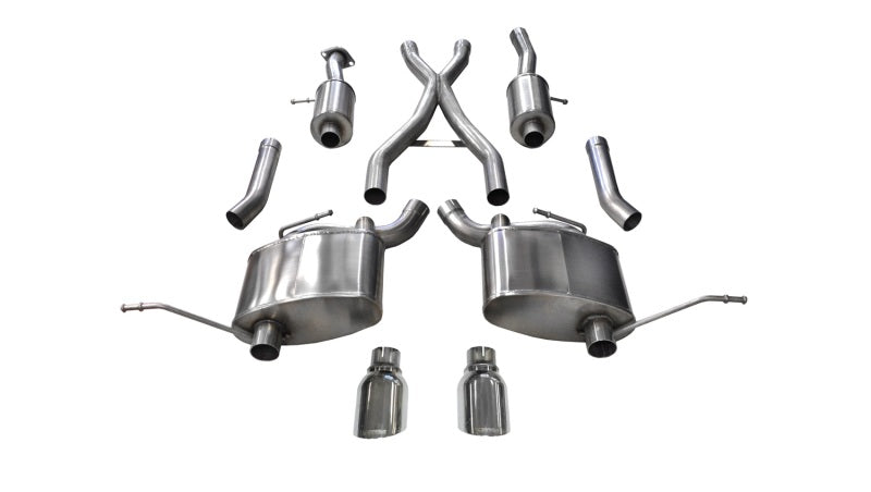 Corsa 2011-2021 Jeep Grand Cherokee Polished 2.5in Dual Rear Exit Cat-Back Exhaust - 14991
