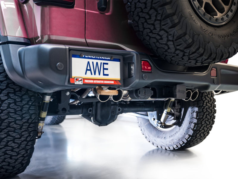 AWE Tuning 21+ Wrangler 392 Switchpath Cat-Back Exhaust- Quad BashGuards - 3025-41392