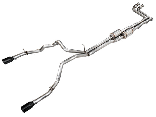 AWE Tuning 25+ RAM 1500 3.0TT 0FG Cat-Back Touring Exhaust - Diamond Black Tips - 3015-33530