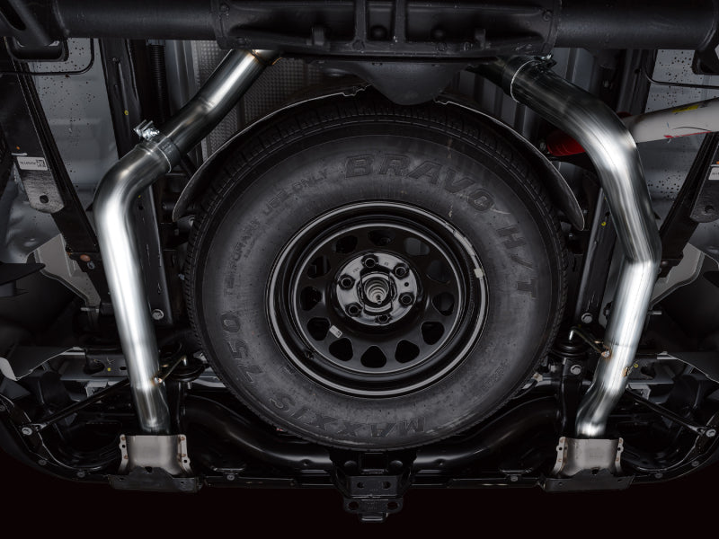 AWE Tuning 4th Gen GM 1500 5.3L 0FG Cat-Back Split Rear Exit (w/ Bumper Cutouts) - OE Tips - 3015-31200