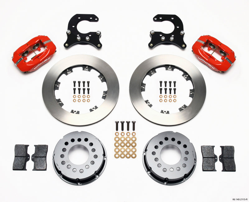 Wilwood Forged Dynalite P/S Rear Kit Red Small Ford 2.66in Offset - 140-2113-R