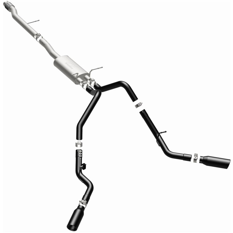MagnaFlow SYS Cat-Back 3.5in Black Dual Split Rear Tips 14-15 Chevy Silverado/GMC Sierra 4.3L-5.3L - 15360