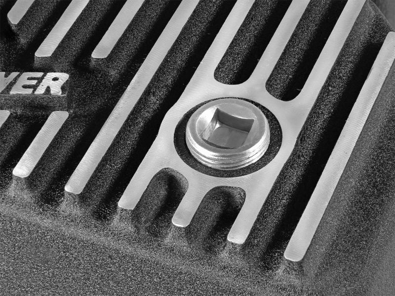 AFE Engine Oil Pan Black Machined; 14-16 Dodge RAM 1500 EcoDiesel 3.0L V6 (td) - 46-70282