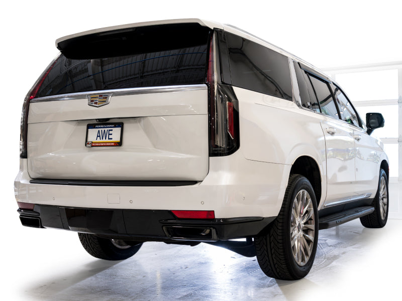 AWE Tuning 2021+ Cadillac Escalade 6.2L ESV 0FG Dual Exit Exhaust System (Reuses OE Tips) - 3015-31222
