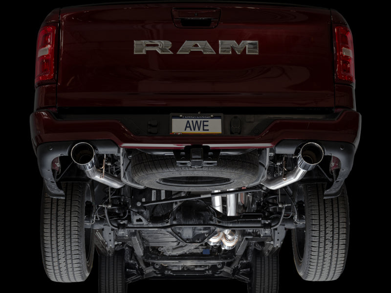AWE Tuning 25+ RAM 1500 3.0TT 0FG Cat-Back Touring Exhaust - Chrome Silver Tips - 3015-32530