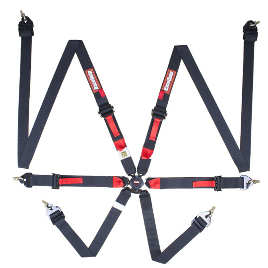 RaceQuip Black FIA CAMLOCK 6pt 2in Pull Up Lap FHR - 856006