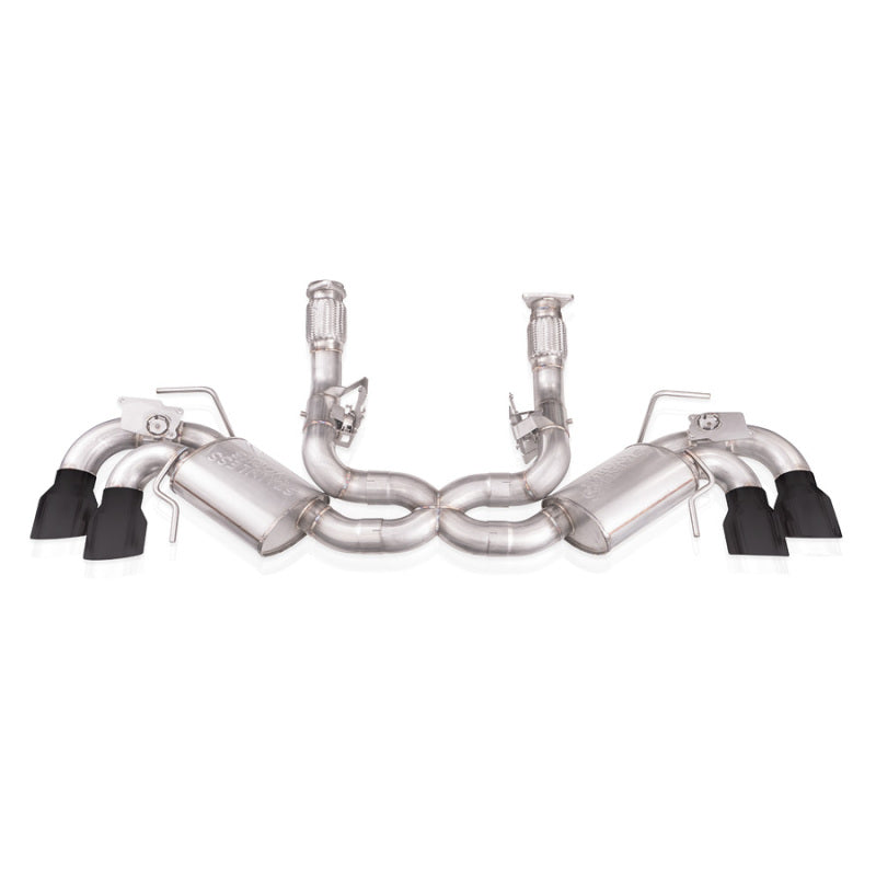 Stainless Works 20-21 Chevrolet Corvette C8 6.2L Redline Cat-Back Exhaust w/ Matte Black Tips - C8CBR-B