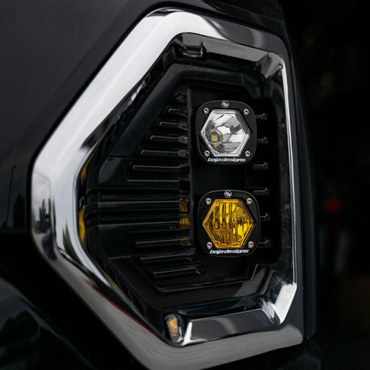 Baja Designs 19+ GMC 1500 S1 Fog Pocket Mount Kit Clear Spot / Amber Wide Cornering - 448084