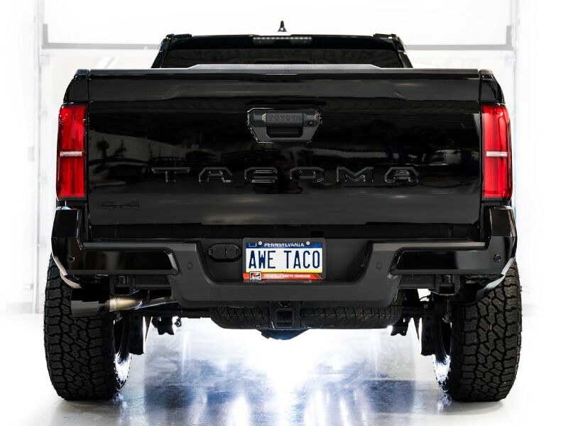 AWE Tuning Exhaust for 4th Gen Toyota Tacoma Dual Diamond Black Tips - 3015-33254