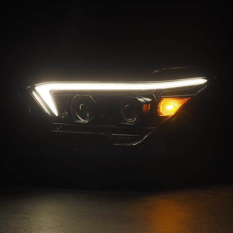 AlphaRex 23-24 Toyota Tacoma LUXX-Series LED Proj Headlights Alpha Blk w/Actv Light & Seq. Sig + DRL - 880334
