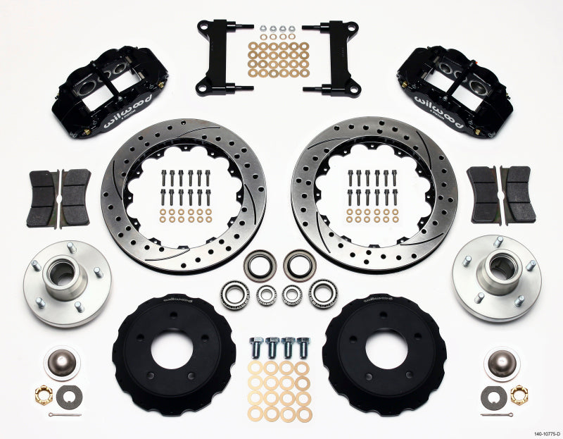 Wilwood Narrow Superlite 6R Front Hub Kit 13.06in Drilled Chevy C-10 60-87 CPP Drop Spindle - 140-10775-D