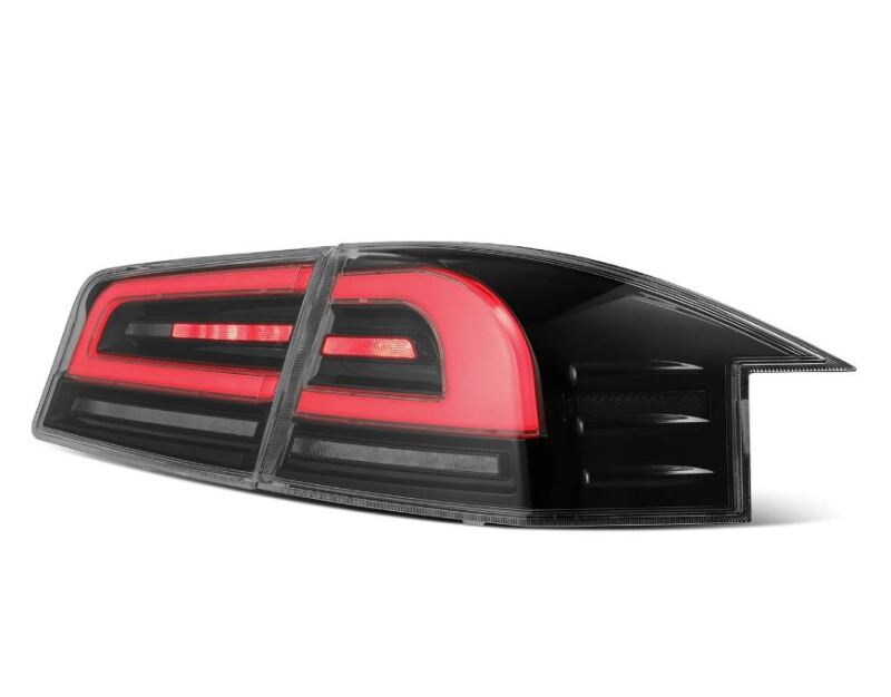 AlphaRex 12-21 Tesla Model S LUXX-Series LED Tail Lights - Black/Red (US Models Only) - 601130