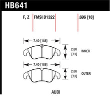 Load image into Gallery viewer, Hawk 2009-2014 Audi A4 HPS 5.0 Front Brake Pads - HB641B.696
