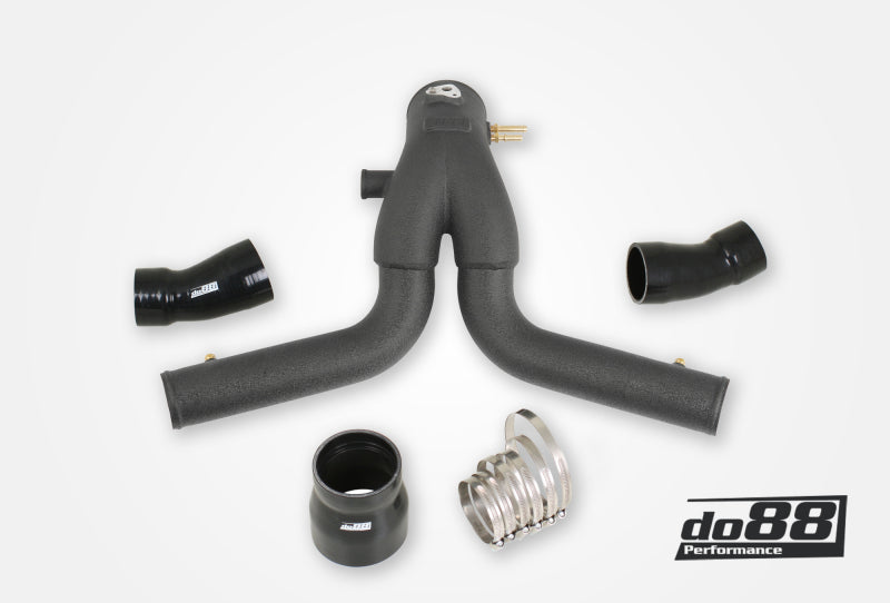 do88 13-15 Porsche 911 Turbo/Turbo S (991.1) Y-Pipe for OEM Intercooler - Black - TR-200SV-OEM-1