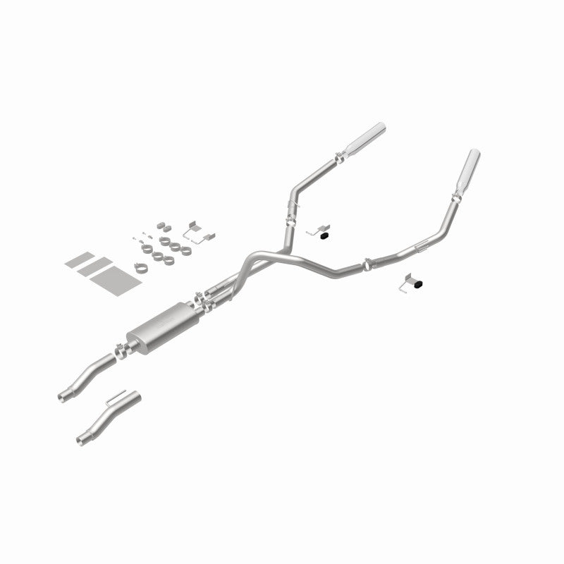 MagnaFlow 11 Ford F-150 3.7L/5.0L/6.2L SS Catback Exhaust Dual Split Rear Exit w/ 3.5in SS Tips - 15460