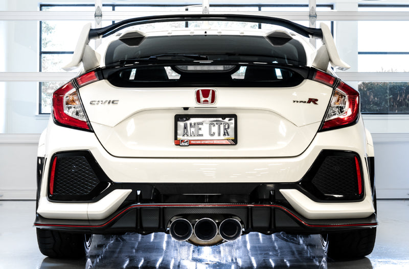 AWE Tuning 2017+ Honda Civic Type R Touring Edition Exhaust w/Front & Mid Pipes - Chrome Silver Tips - 3015-42666