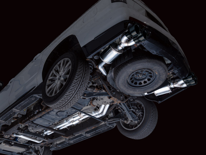 AWE Tuning 2021+ Cadillac Escalade 6.2L 0FG Dual Exit Exhaust System w/ 5in Diamond Blk Tips - 3015-43321