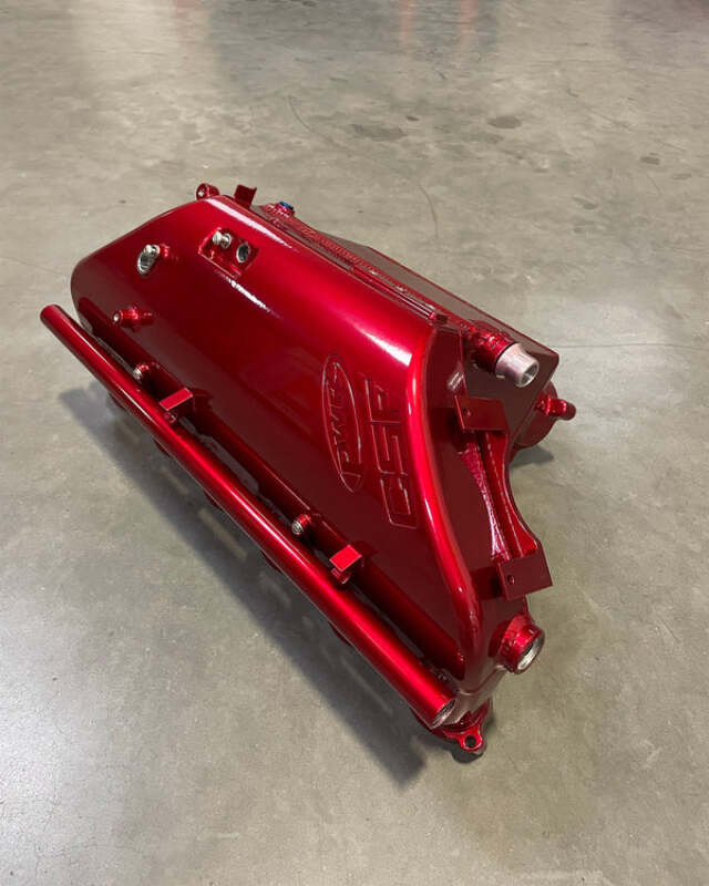 CSF BMW M2/M3/M4 S58 (G8X) Charge-Air Cooler Manifold - Candy Apple Red - 8233CAR