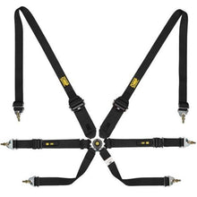 Load image into Gallery viewer, OMP Safety Harness One 2In Convertible Black Pull Up Conv Pull Down - (Fia 8853-2016) - DA0-0205-A01-071