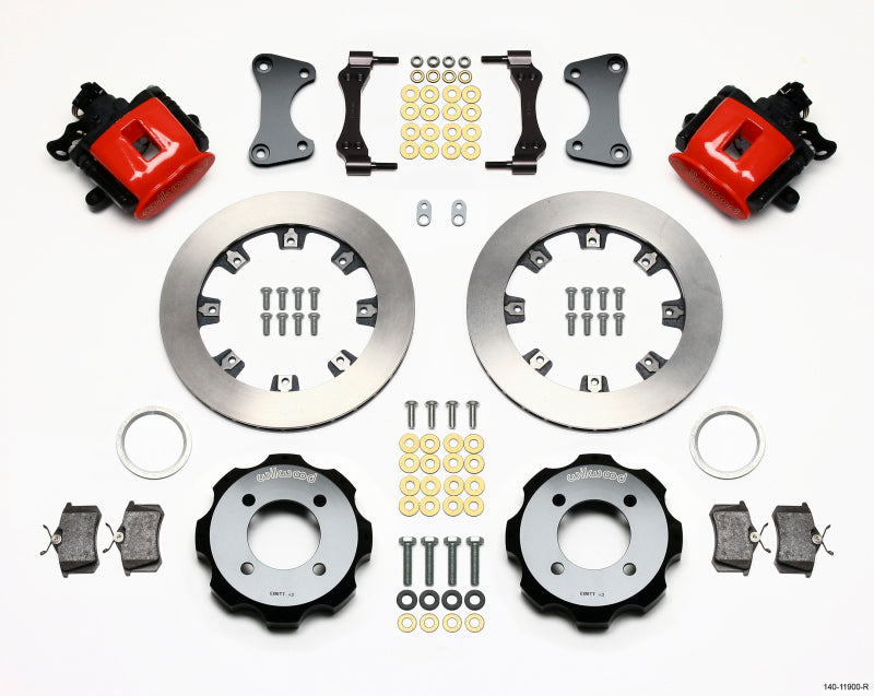 Wilwood Combination Parking Brake Rear Kit 11.75in Red 2011 Fiesta Rear - 140-11900-R