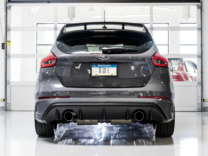 AWE Tuning Ford Focus RS Track Edition Cat-Back Exhaust - Chrome Silver Tips - 3020-32030