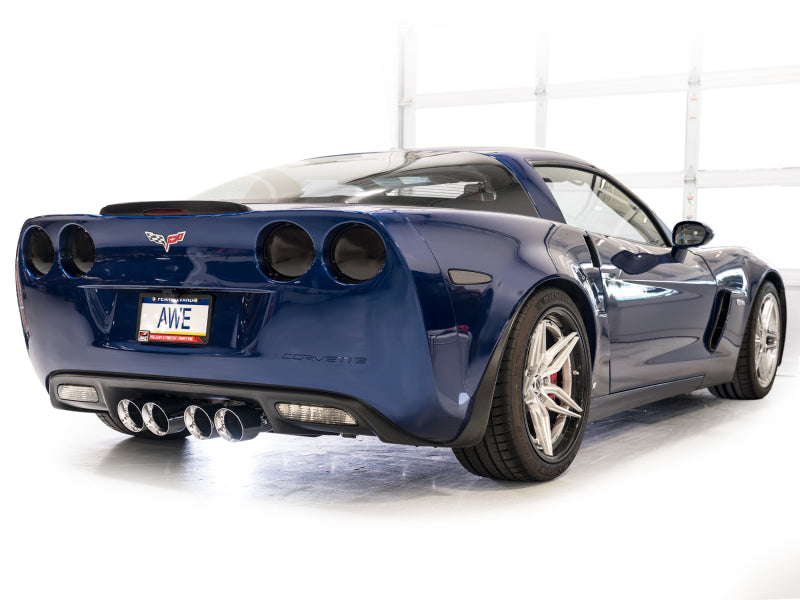 AWE Tuning C6 Chevrolet Corvette Z06/ZR1 Touring Edition Axle-Back Exhaust w/ Chrome Silver Tips - 3015-42606