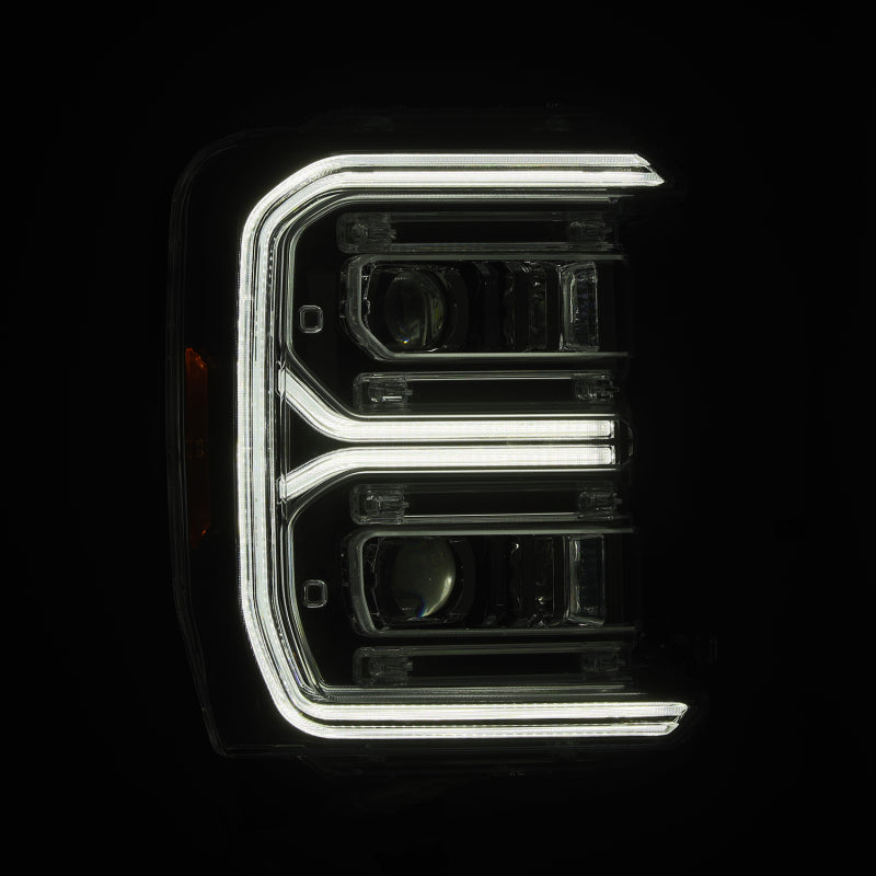 AlphaRex 2023 Ford F250-F450SD  Luxx Series LED Proj Hdlights/ Chrome Activation Lt/ Seq Signal/DRL - 880910