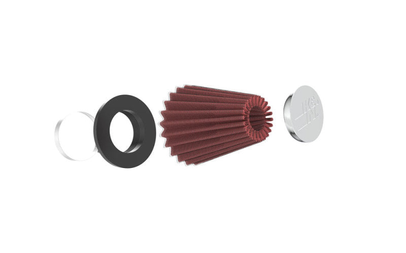 K&N Universal Chrome Filter 2.063in Flange ID x 3.5in Base OD x 2in Top OD x 4in H - RC-1200