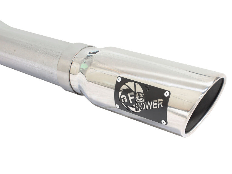 aFe MACHForce XP Exhaust 3in-3.5in SS Single Side Ext CB w/ Polished Tips 15 Ford F150 V8 5.0L CC/SB - 49-43073-P
